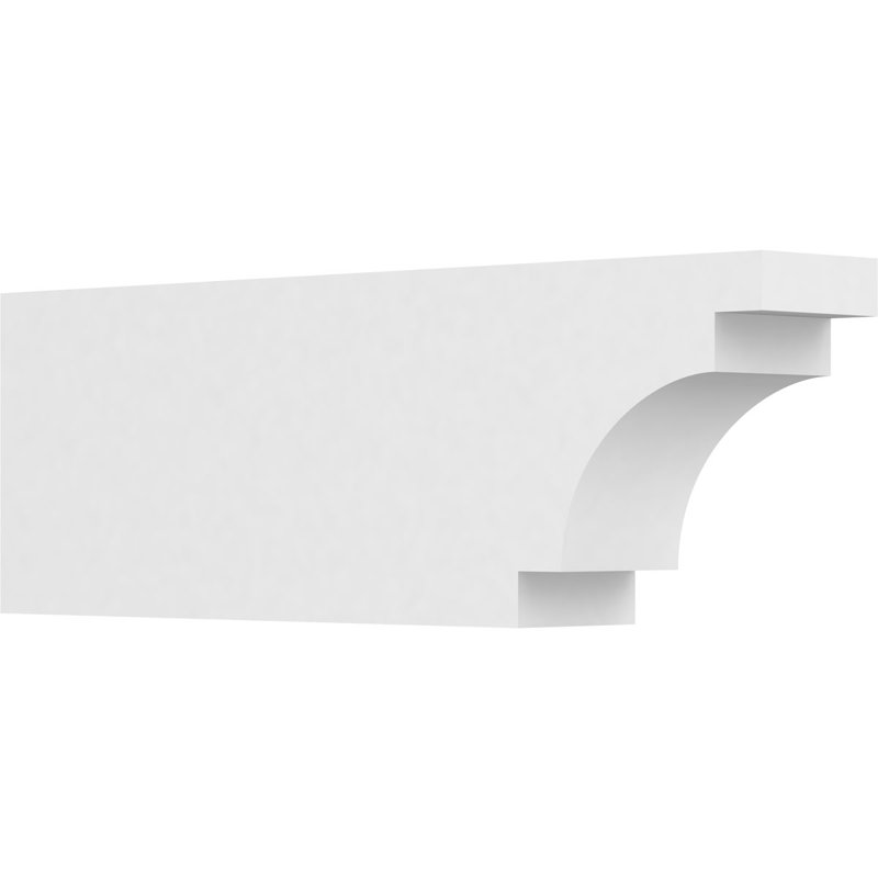 4"W x 8"H x 24"L Standard Mediterranean Architectural Grade PVC Rafter Tail, 8"H x 4"W x 24"D