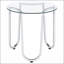 Ensemble de tables basses rondes chromées 2 pièces avec dessus en verre trempé, parfait pour les salons modernes et élégants