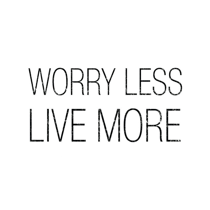 Worry Less Live More - Wrapped Canvas Print, 30cm H x 30cm W x 3.8cm D