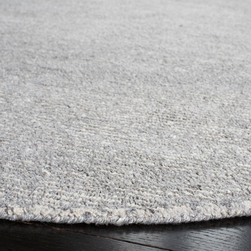 Tapis gris en viscose / laine touffeté à la main Protaras, Rectangle 6 pi x 9 pi
