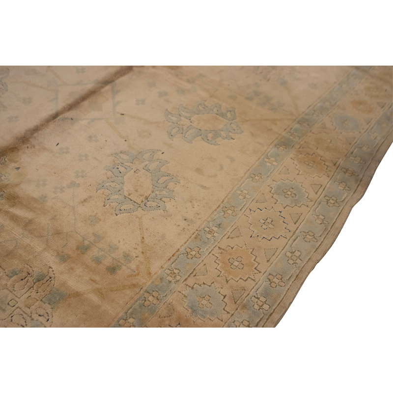 Tapis ivoire noué à la main de haute qualité