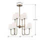 Lane 8 Light Metal Dimmable Tiered Chandelier