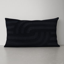 Outdoor Pillows - 25 x 12 in. Lumbar in Black