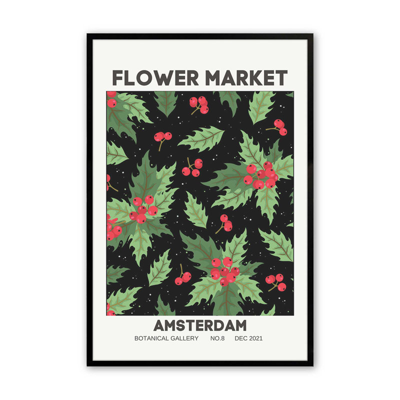 «Holiday Flower Market II», reproduction, Cadre photo noir satiné, H 37 po x l 25 po x P 1,25 po