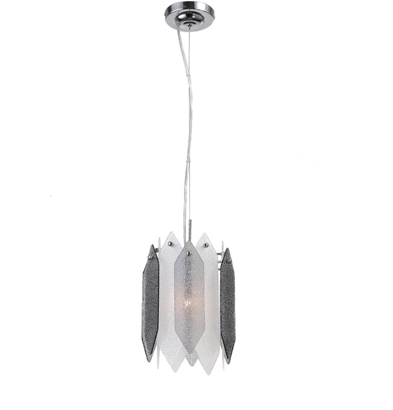 Luminaire suspendu tambour 1 lumières unique Hakes, Fumée