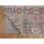 Tapis oriental noué à la main 4 pi 3 po x 6 pi 2 po blanc et brun avec motif de vase directionnel en soie et laine texturée