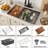 31'' L Single Bowl Stainless Steel Kitchen Sink