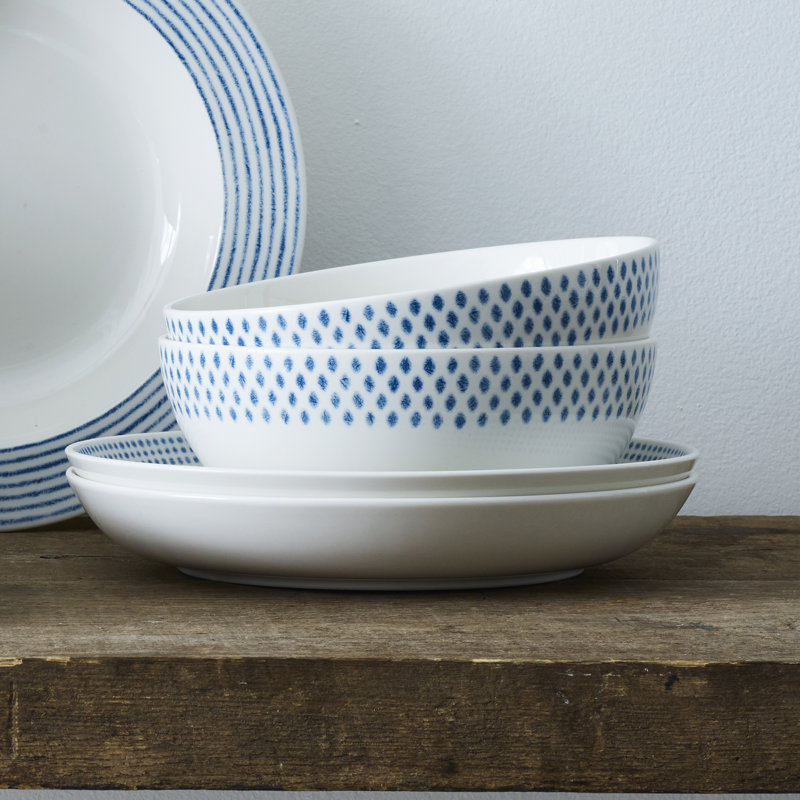 Noritake Hammock Small Serving Bowl, 47 Oz., Blue