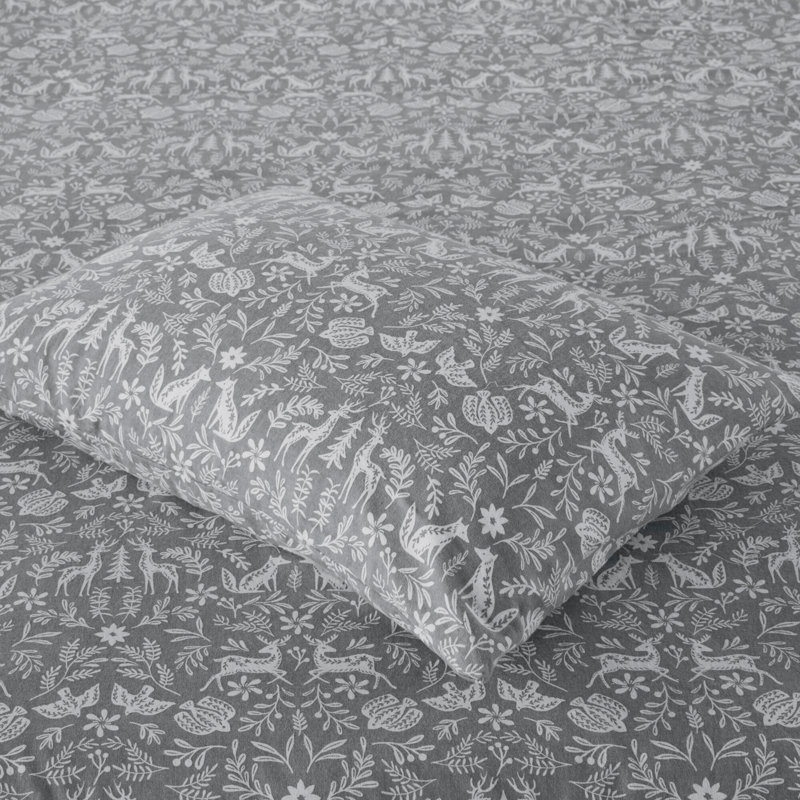 4 PCS Sheet Set Sage Winter Fauna, Full Sheet Set
