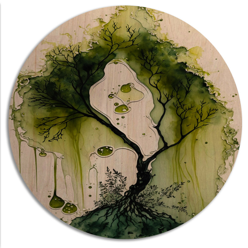 Mousse verte verte - Art mural en bois paysage de forêt - Bois de pin naturel, L 29 po x H 29 po