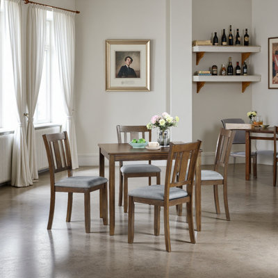 Elegant 5-Piece Wooden Dining Table Set With 4 Chairs, Dining Table Set For 4 People, Modern 4 Person Dining Table Set