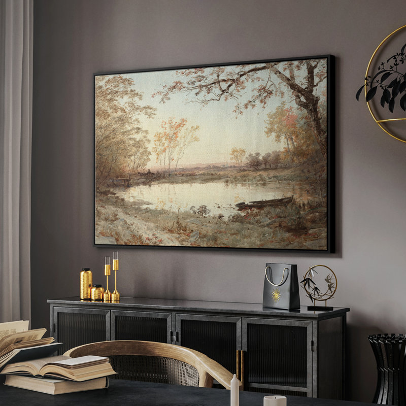 Rétro nautique - CCxxi, H 17 po x l 25 po x P 2 po, Toile avec cadre flottant noir