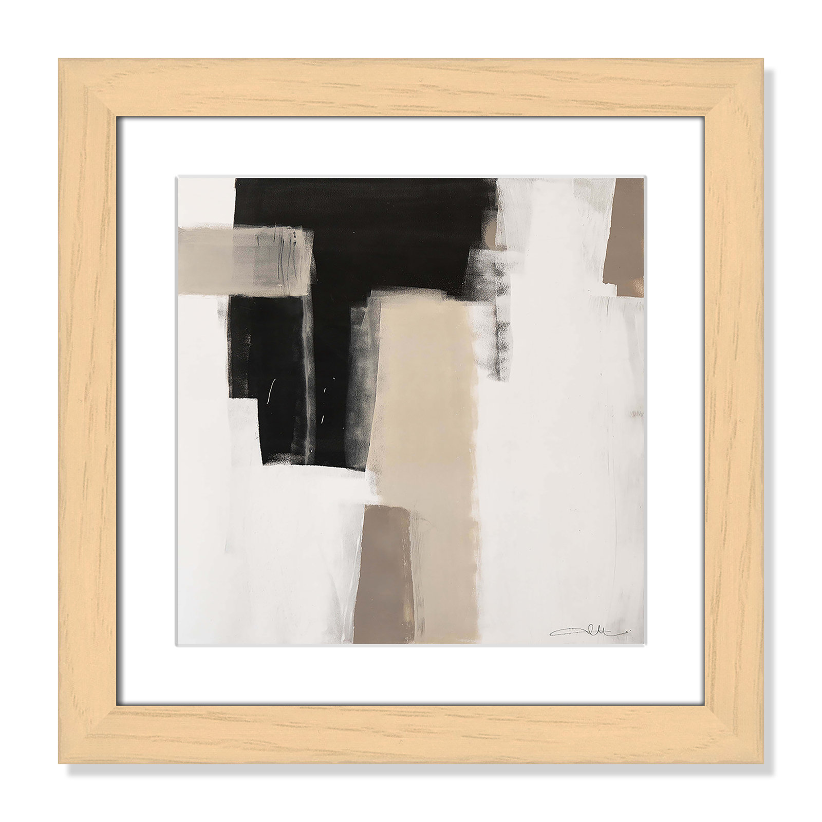 Earth Scapes I-A Print by Casa Fine Arts, 18.5" H x 18.5" W x 1.25" D, Natural Cube Framed