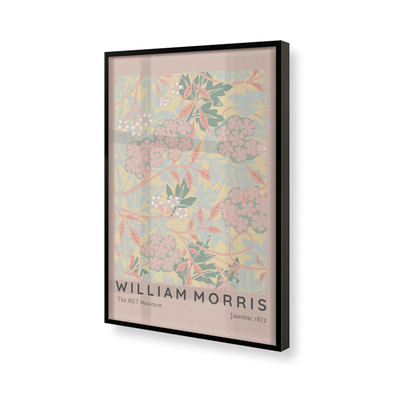 «Blush Jasmine» par William Morris, Noir, H 17 po x l 13 po, Orange