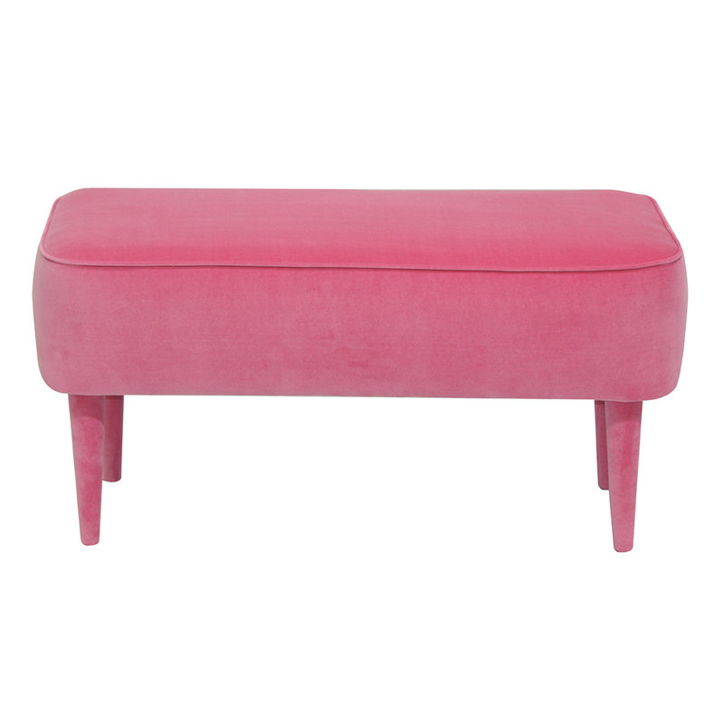 Pastel Upholstered Bench, Pink