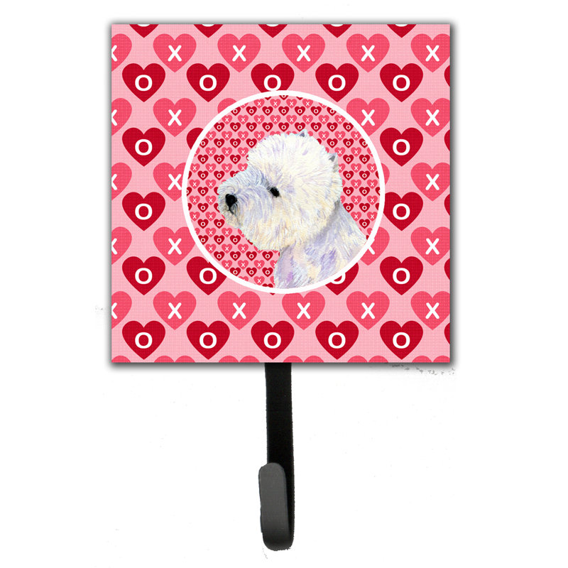Porte-garde-westie amour et dame de saint valentin et crochet mural