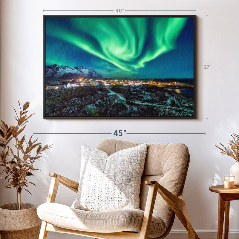 Nature «Henningsvaer Aurora Borealis», H 40 po x l 27 po