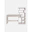 Ditchko Desk With Modern High Bookcase, Console With Storage Shelves, 160X40Xh135 Cm, White Color