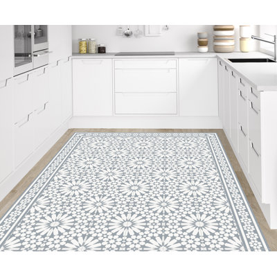 Abdiraxman Vinyl Machine Printed Area Rug