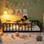 Lits simples Safe, structure en métal robuste, chambre d'enfant moderne et compacte