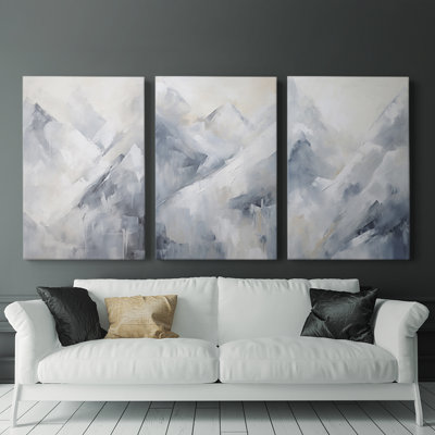 Lanscape Study Series LV III - Ensemble de 3 toiles tendues avec châssis - Prêt à être accroché