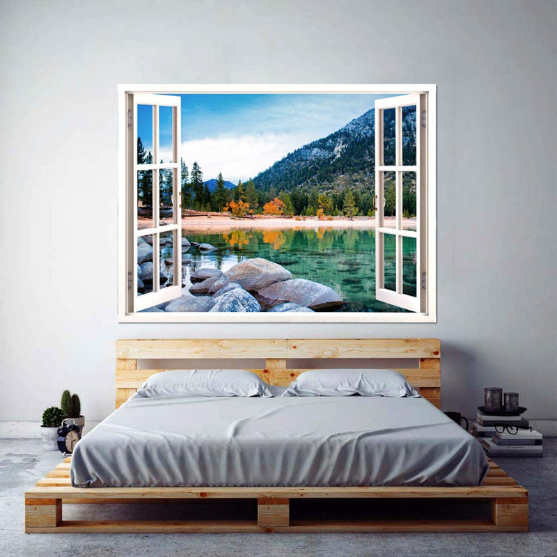 Window White Scenery Peel & Stick Border, 32" L x 24" W