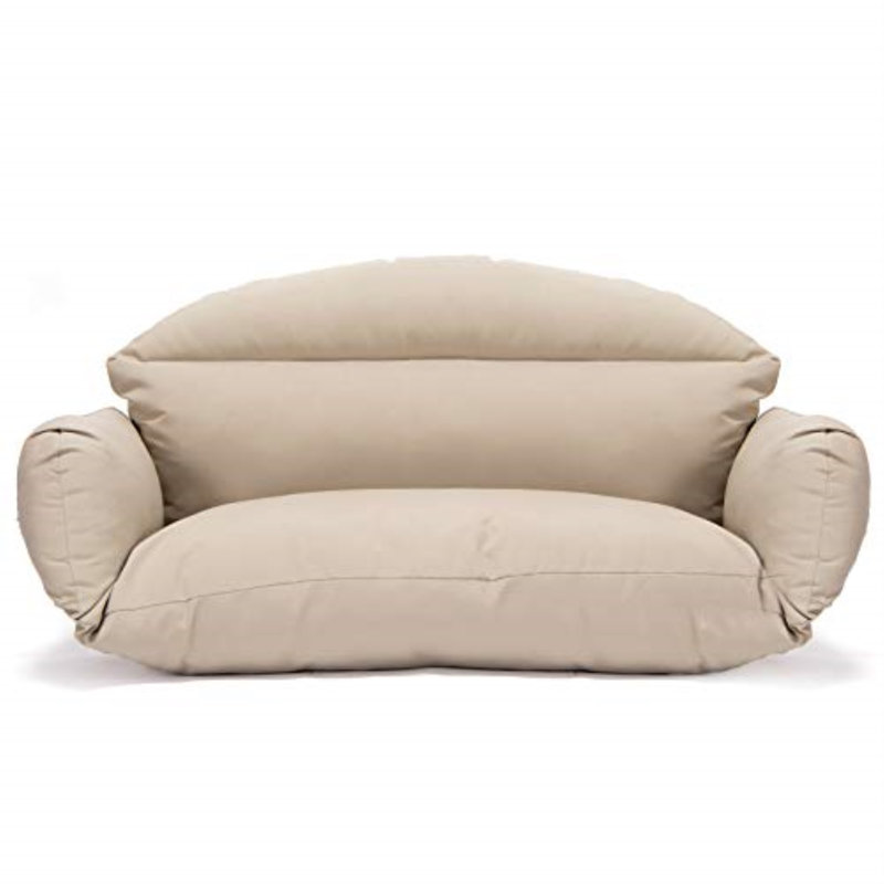Smythe Modern Double Swing Cushion Only – Replacement 2-Person Egg Chair Pad – Overstuffed Water-Resistant Indoor/Outdoor Pillow