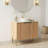 30" Warm Modern Bathroom Vanity with Fluted Doors, Sintered Stone Countertop, Multiple Vessel Sink Options & Soft-Close Storage-935797461