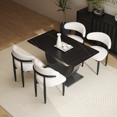 Juvan Modern Sintered Stone Dining Set