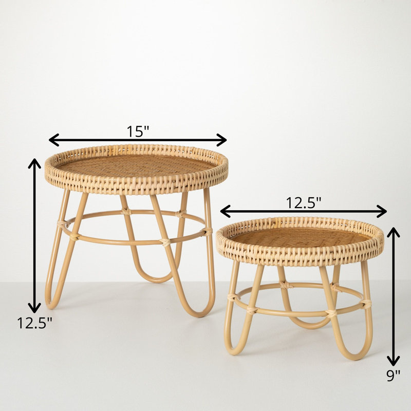 Plateau en bambou - ensemble de 2
