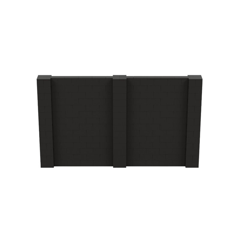 Ensemble mural de blocs géants 7 'T, H 84 po x l 144 po x P 12 po, Noir