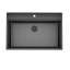 Évier de cuisine encastré en quartz noir mat 33 po DeerValley