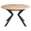 CARLEA Extendable Round Metal Base Dining Table