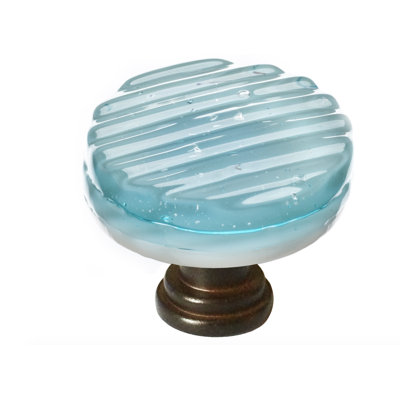 Poignée de tiroir de texture 1 ¼ po de diamètre rosé Aqua Light Mushroom