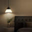 Luminaire suspendu 1 lumière avec abat-jour en verre blanc-1147285392