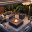 Square Propane Outdoor Fireplace