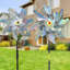 Moulin à vent, décorations de jardin anti-oiseaux, vent coloré, décoration extérieure, bricolage réfléchissant, moulin à vent, décoration de jardin, argent-1262551339