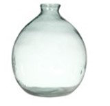 Vase en verre recyclé transparent, H 14,96 po x l 11,81 po x P 11,81 po