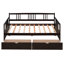 Lit de jour simple en bois avec deux tiroirs-1376086128