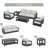 Outdoor 5-person Patio Conversation Set With Table-1094971491
