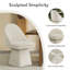 Chaise rembourrée pivotante en tissu Lomena-782831698