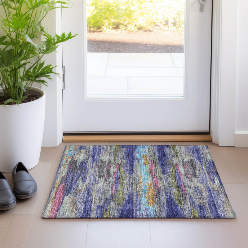 Tapis rectangulaire Aleighna avec envers antidérapant, Rectangle 1 pi 8 po x 2 pi 6 po