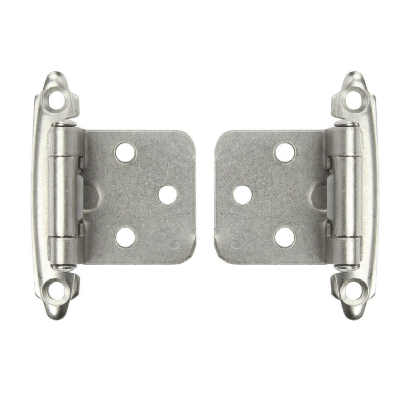 Charnières d'armoire à fermeture automatique 20 pièces, Nickel satiné