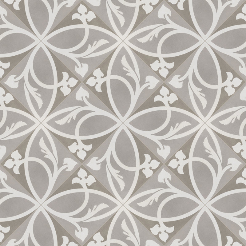 Caprice Taupe 8" x 8" Porcelain Patterned Wall & Floor Tile