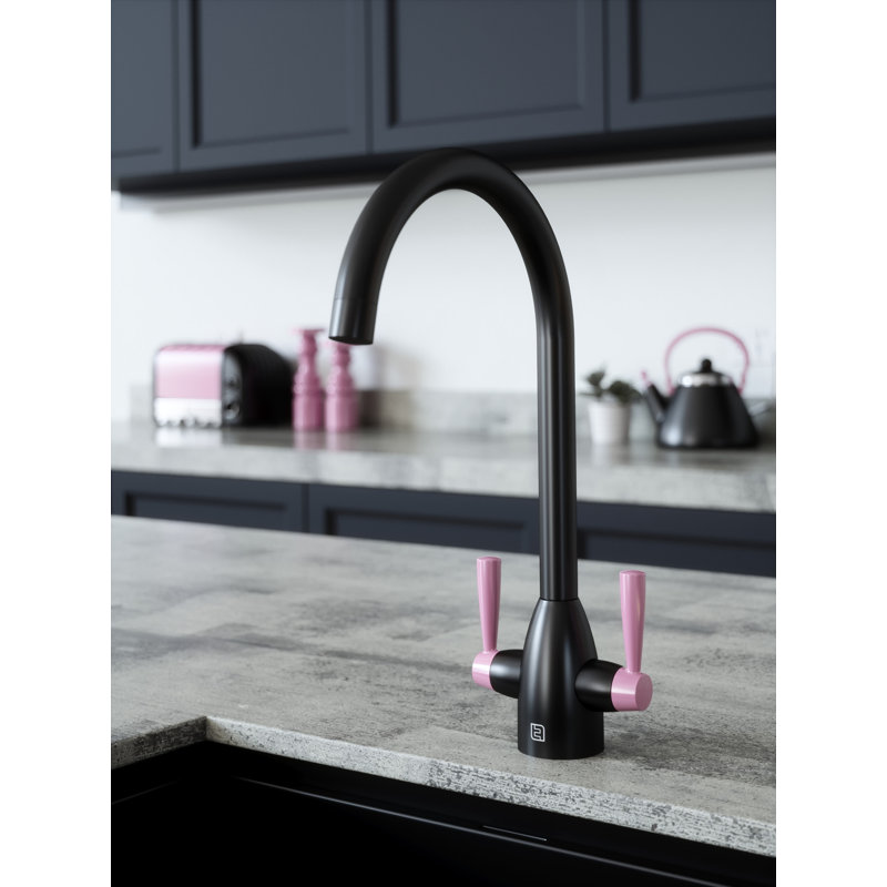 Belfry Kitchen Astoria Kitchen Faucet, Ivory, Black