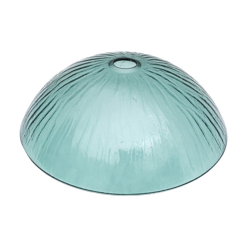 Artistic Vertical Textured Glass Vessel Bathroom Sink with Pop-Up Drain