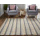Orion Striped Handwoven Wool Area Rug in Natural/Beige/Ivory