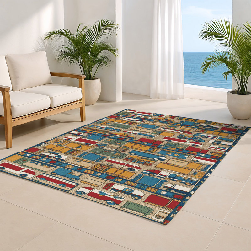 Tapis intérieur et extérieur gris Transport, Rectangulaire 8 pi x 10 pi