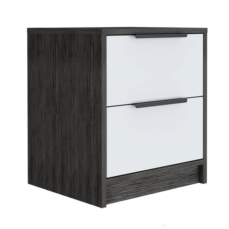 Eter 16.1'' W Nightstand, Smokey Oak/White