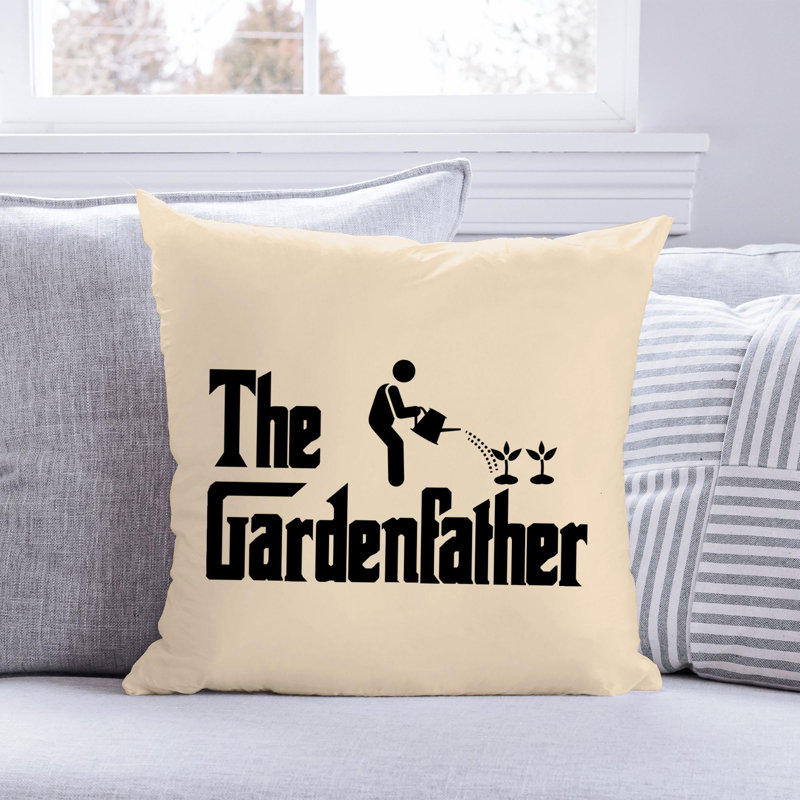 Citation amusante «Garden Lover» 948 - Coussin décoratif inclus, H 18 po x l 18 po